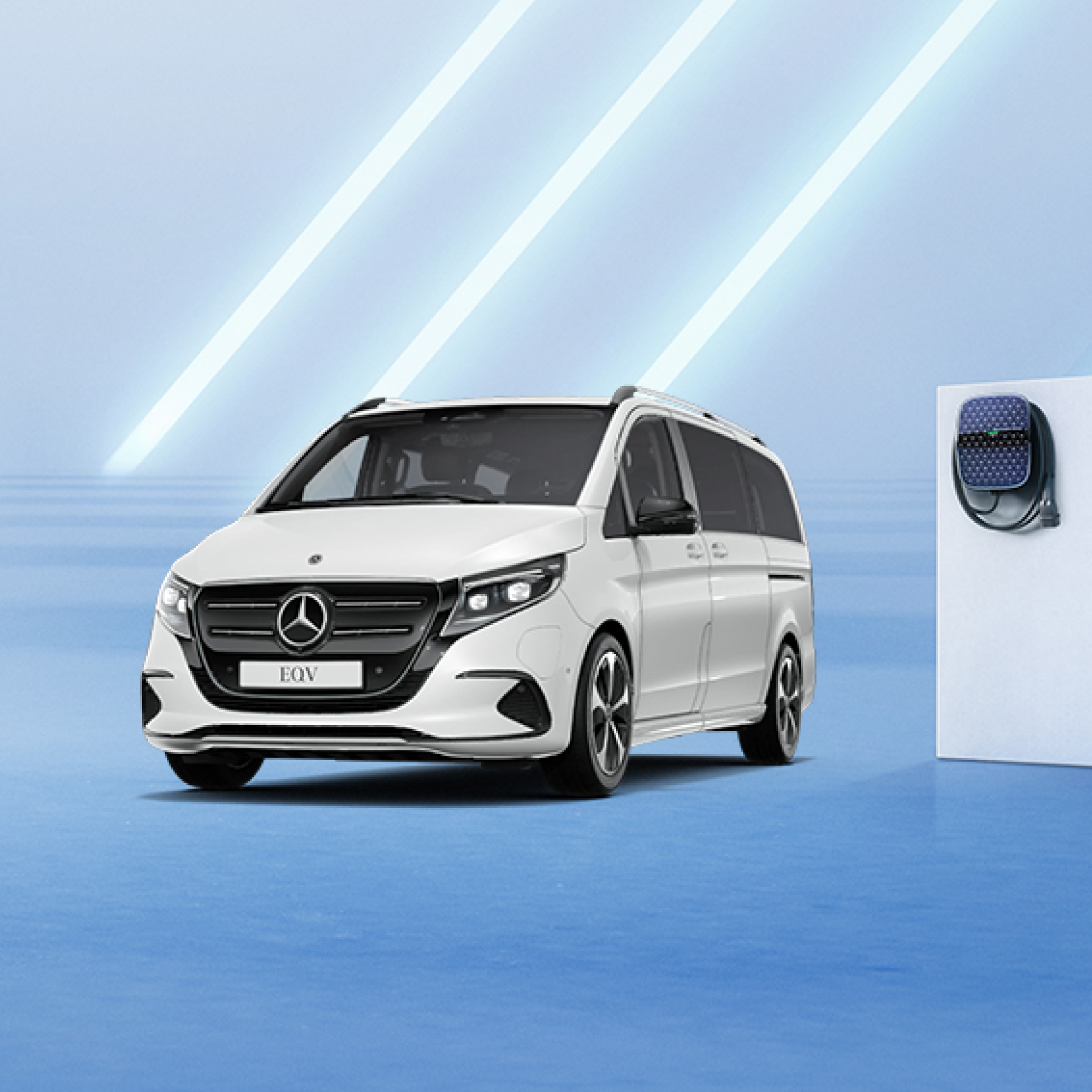 Model overview | EQV | Mercedes-Benz Mercedes-Benz EQV at a charging station