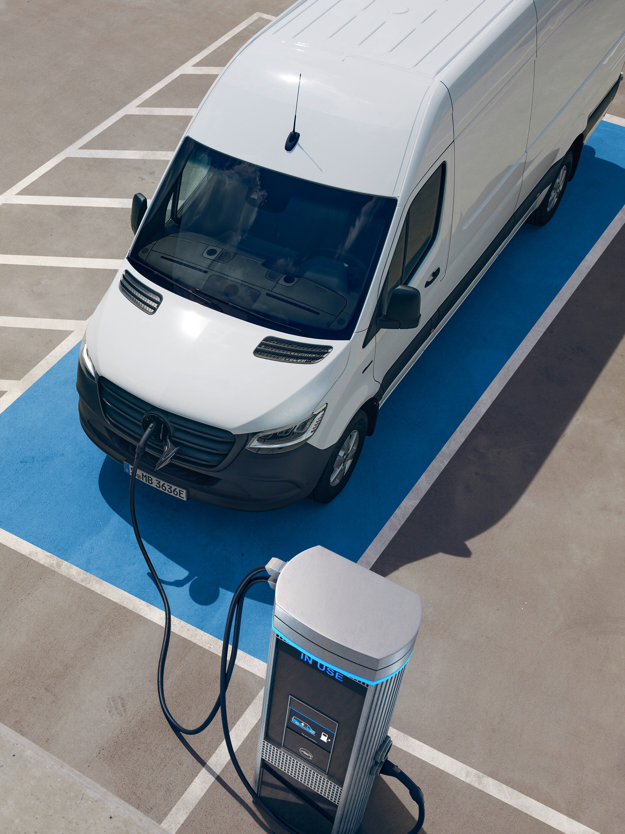 eSprinter charging at the charging station