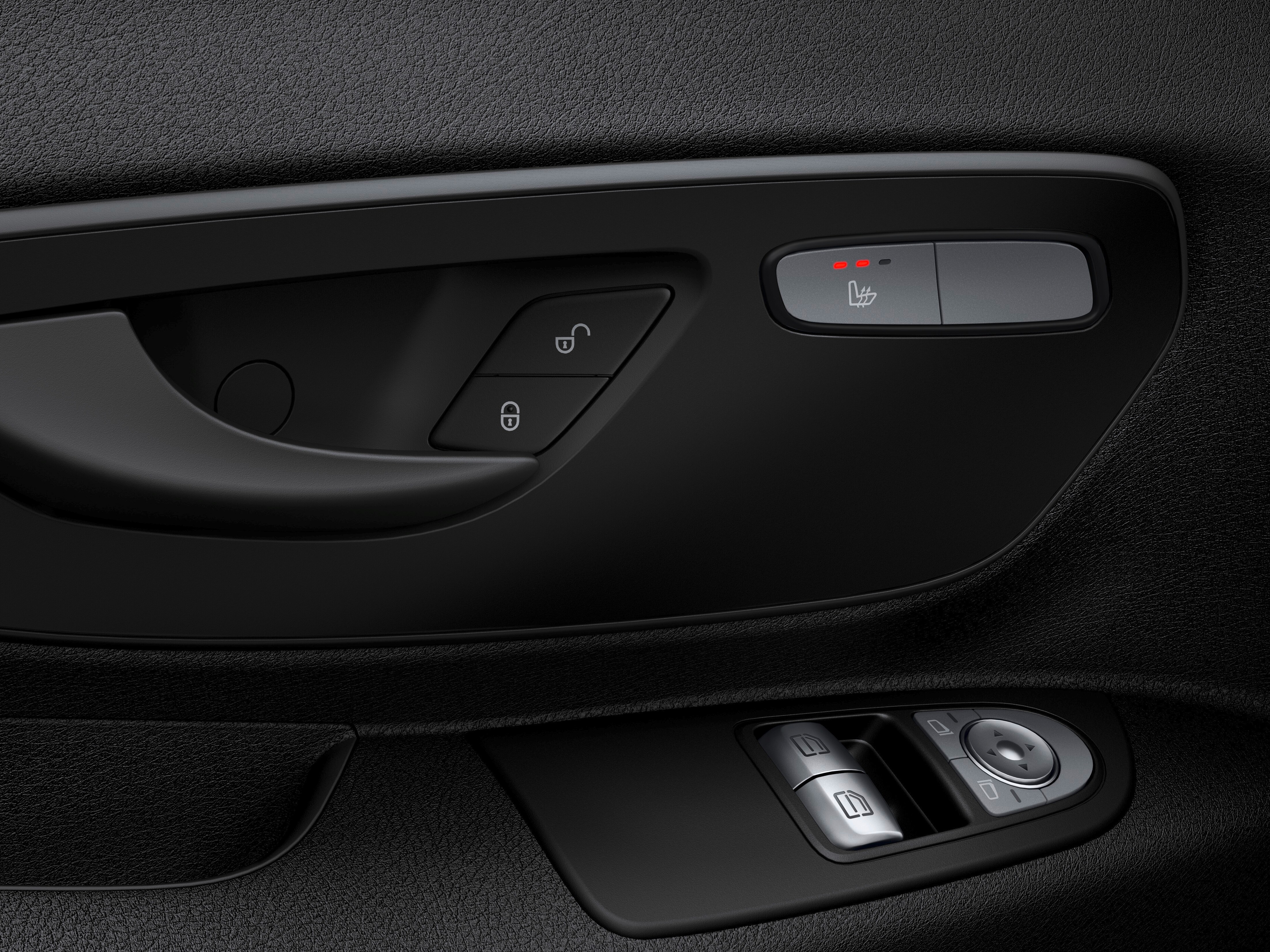The electric seat heating warms up cold seats immediately after switching them on and thus provides increased seating comfort.