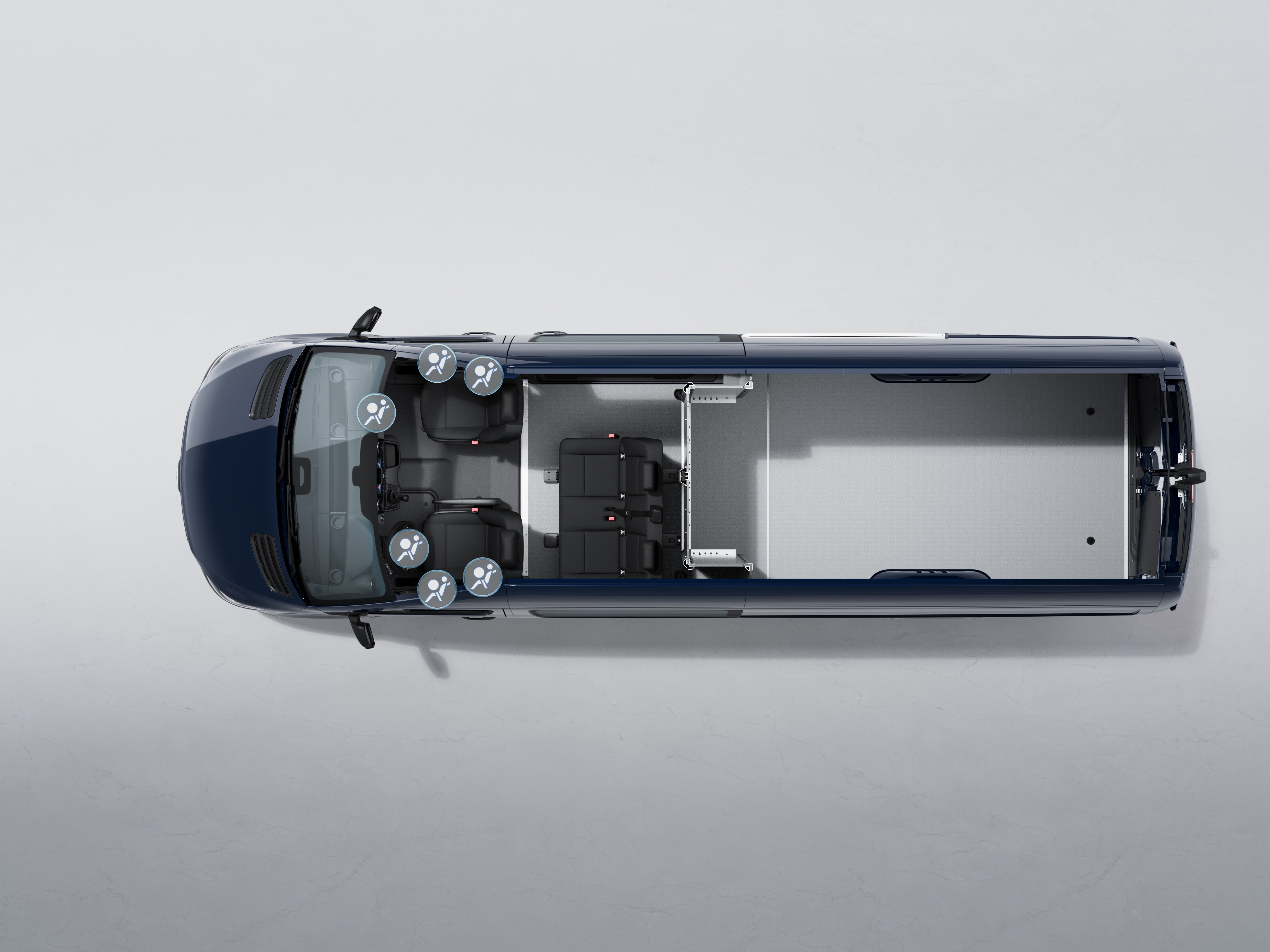 Thorax-Pelvis side airbags for driver and co-driver