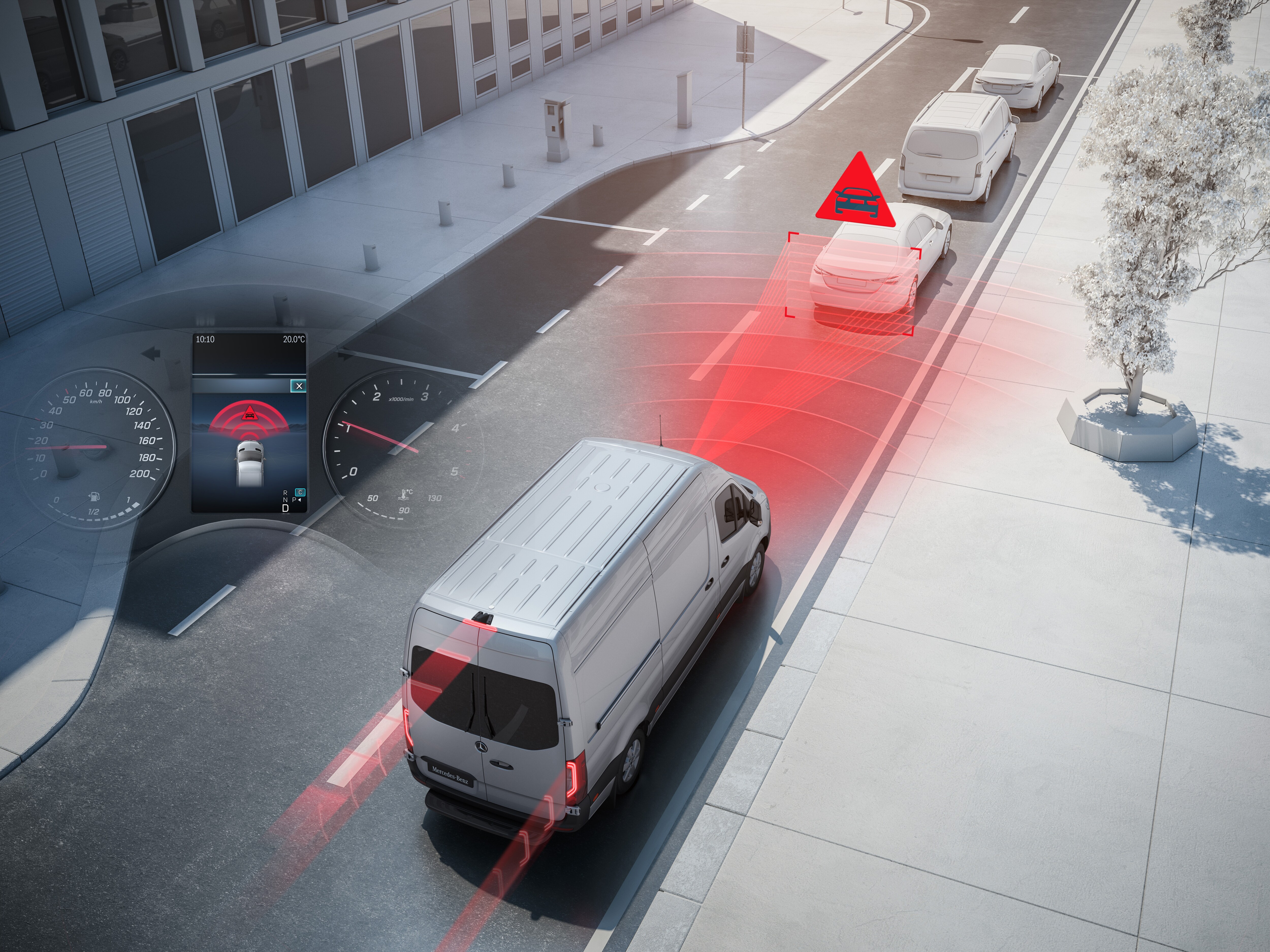 Active Brake Assist can help you to avoid accidents with other road users or to mitigate the consequences of accidents.