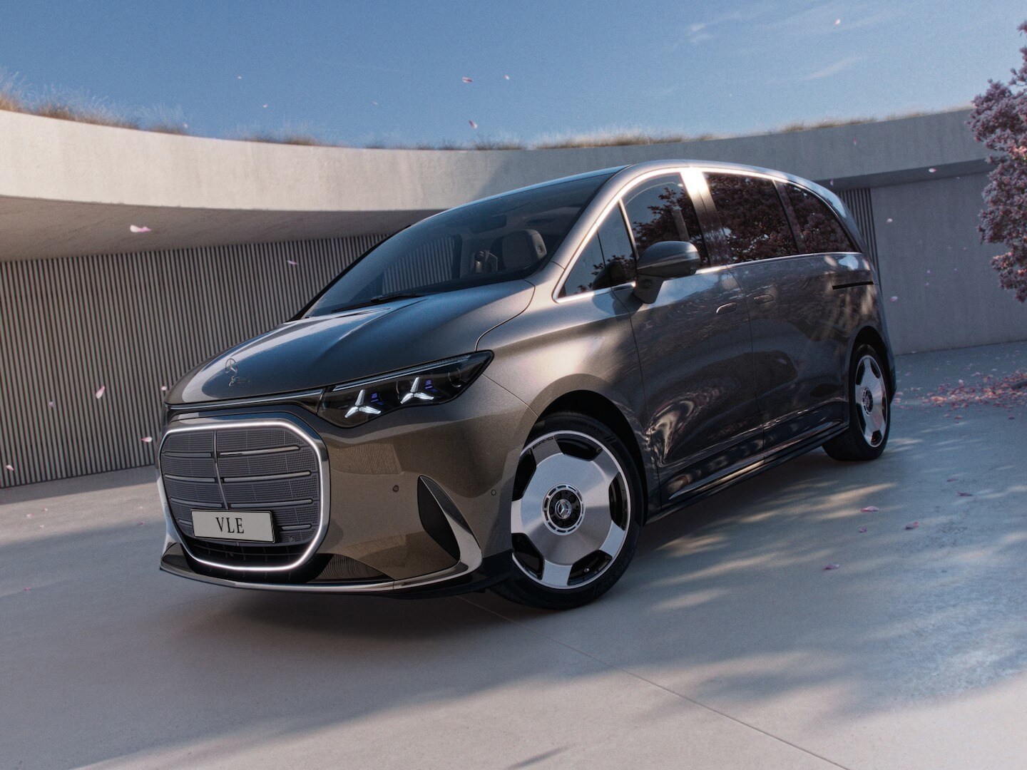 A van parked on a driveway