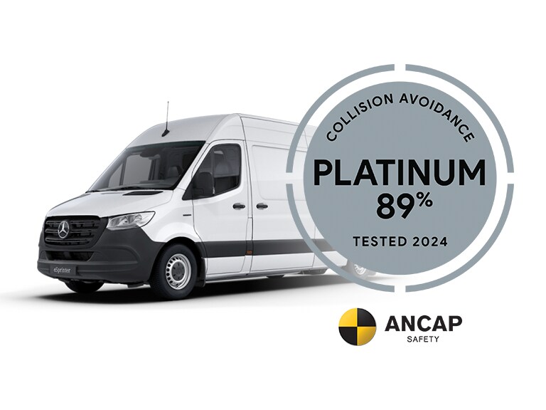 ANCAP PLATINUM safety rating eSprinter Panel Van