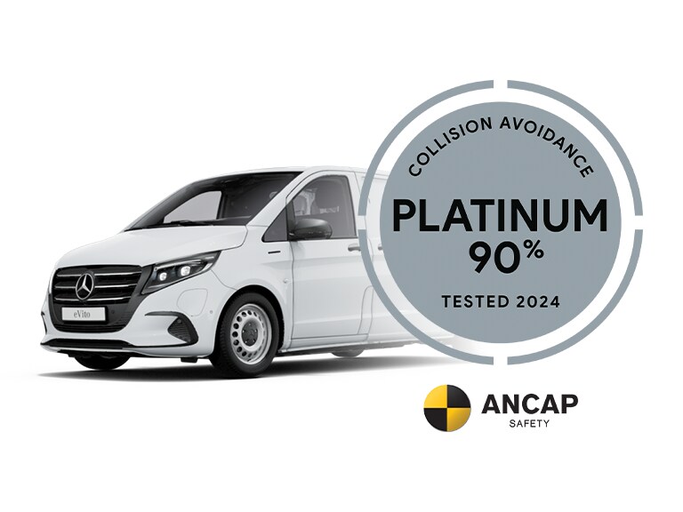 ANCAP PLATINUM safety rating eVito Panel Van