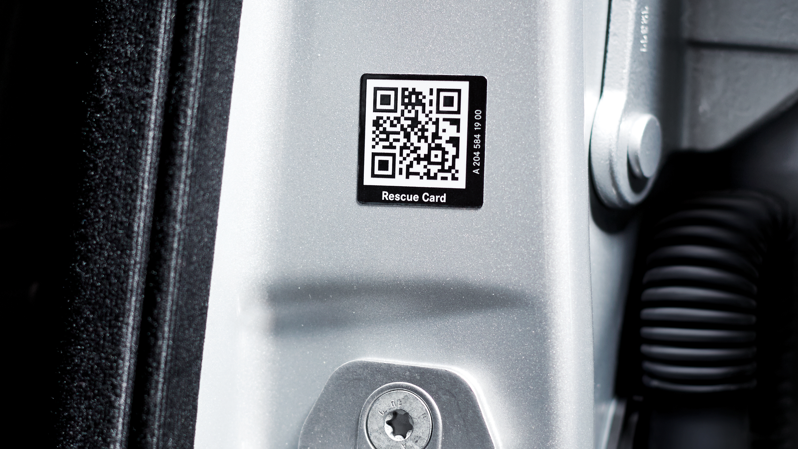 Rescue sticker | Mercedes-Benz The rescue sticker in the door frame of your Mercedes-Benz provides the correct information and overview to ensure the quickest possible rescue.