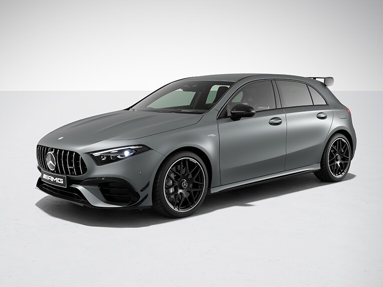 The exterior of the Mercedes-AMG A-Class Hatchback with AMG Aerodynamics Package.