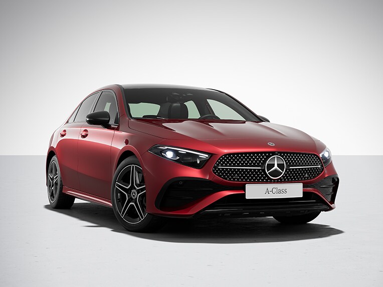 The exterior of the Mercedes-Benz A-Class Sedan with the AMG Line equipment line.