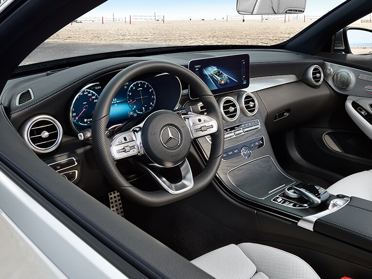 The cockpit in the Mercedes-Benz C-Class Cabriolet.