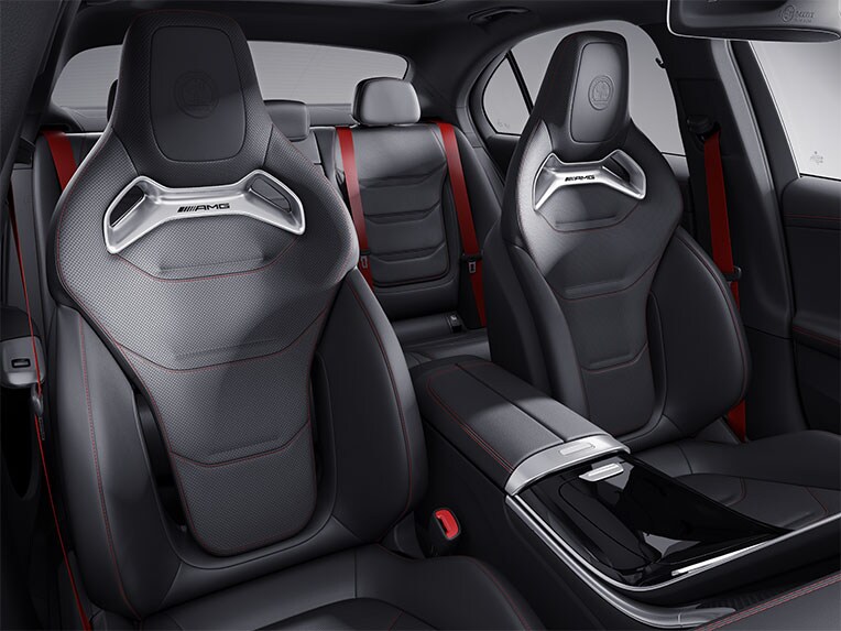The AMG Performance High-End seat package of the Mercedes-AMG C-Class Saloon.