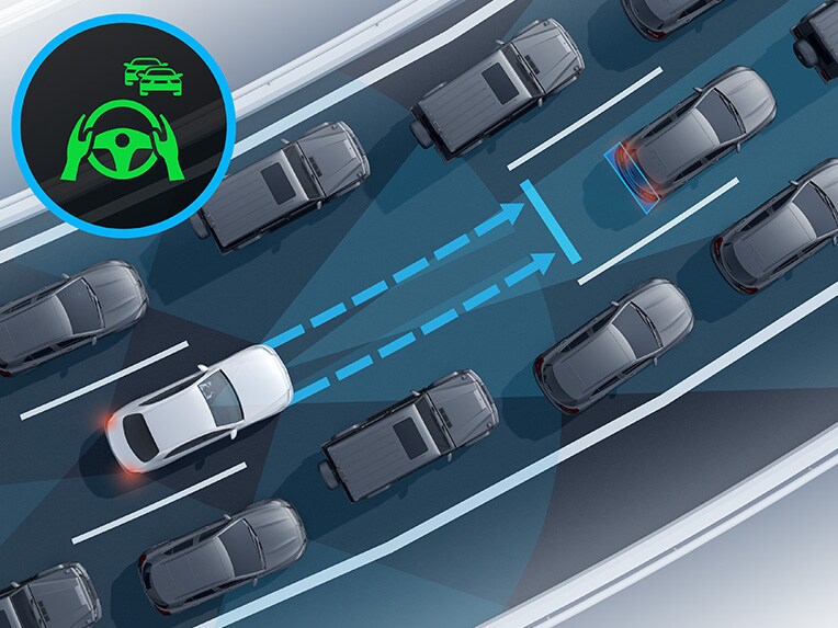 Active Stop-and-Go Assist in the Mercedes-Benz C-Class Saloon.
