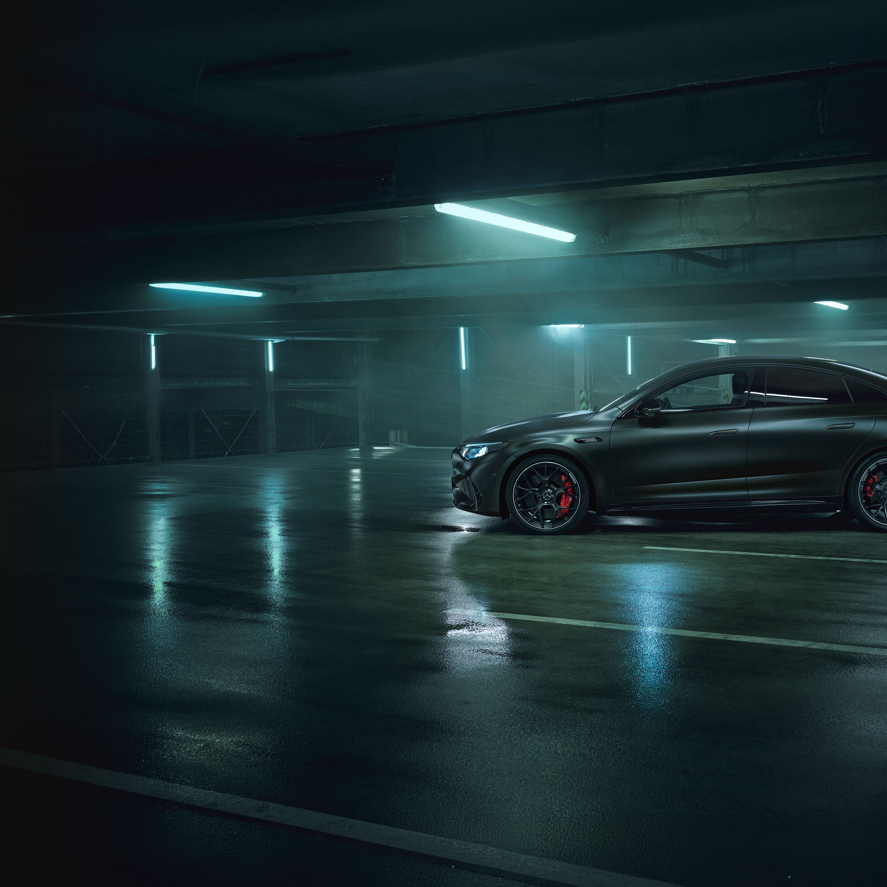 The exterior of the all-new Mercedes-AMG CLA 45 electric 4MATIC+.
