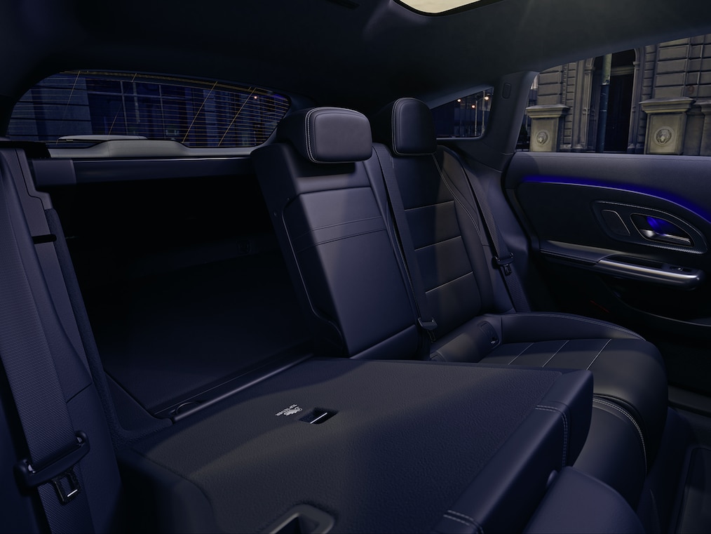 The rear design of the exterior of the electric CLA Shooting Brake.