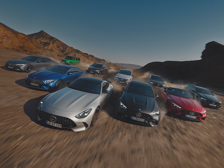 Group photo of the Mercedes-AMG SL Roadster.