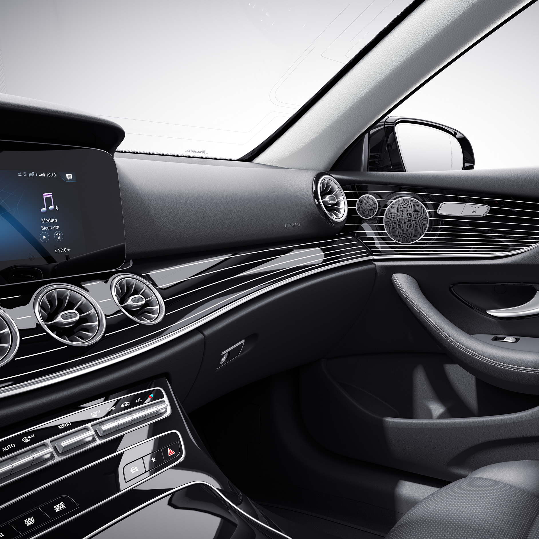 Trim elements | E-Class Cabriolet | Mercedes-AMG Vehicle interior of the Mercedes-AMG E-Class Cabriolet.