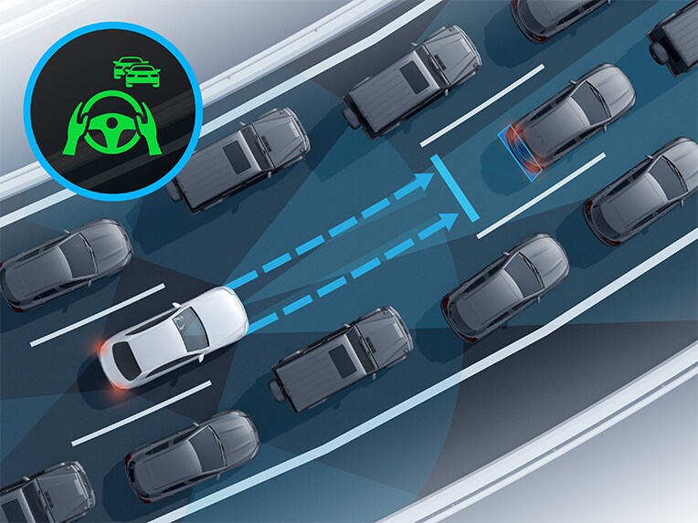 Active Traffic Jam Assist in the new E-Class Sedan from Mercedes-Benz.