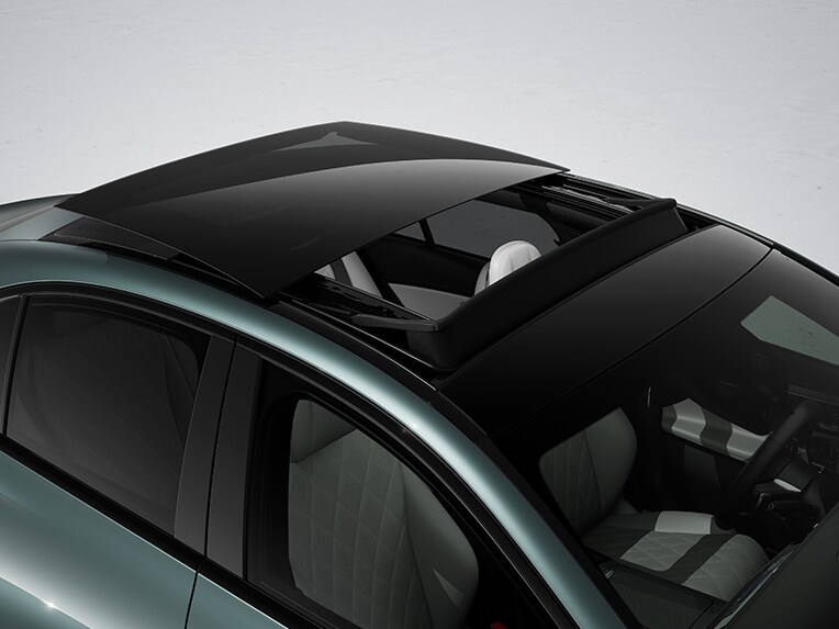 The panoramic sliding sunroof in the new E-Class Sedan from Mercedes-Benz.
