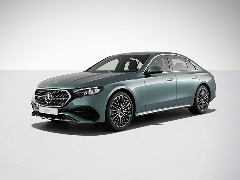 The exterior of the new Mercedes-Benz E-Class Saloon with the AMG Line.