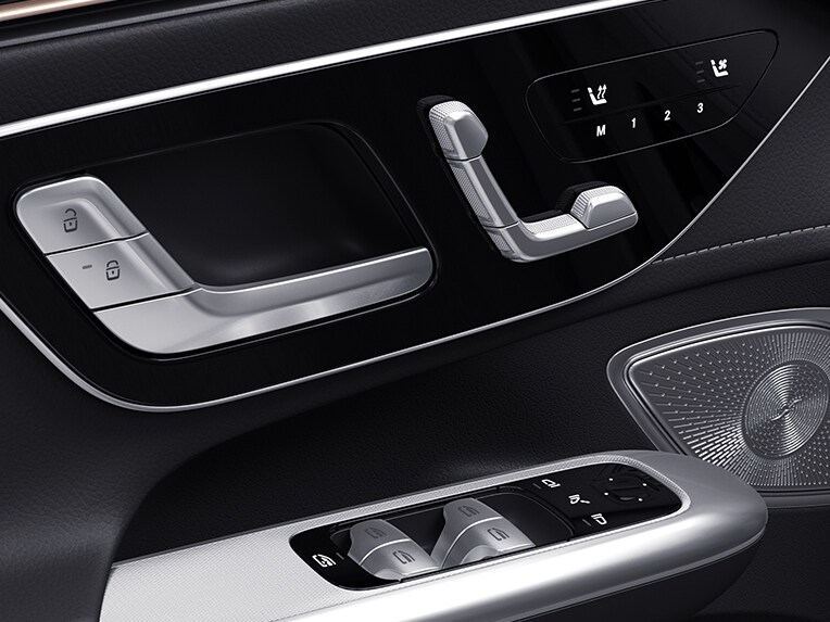 An illustration of the Memory package in the EQE Sedan from Mercedes-Benz.