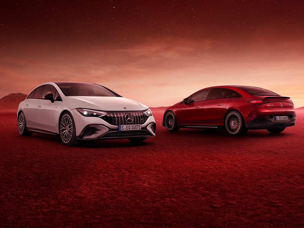 The all-electric EQE Sedan.