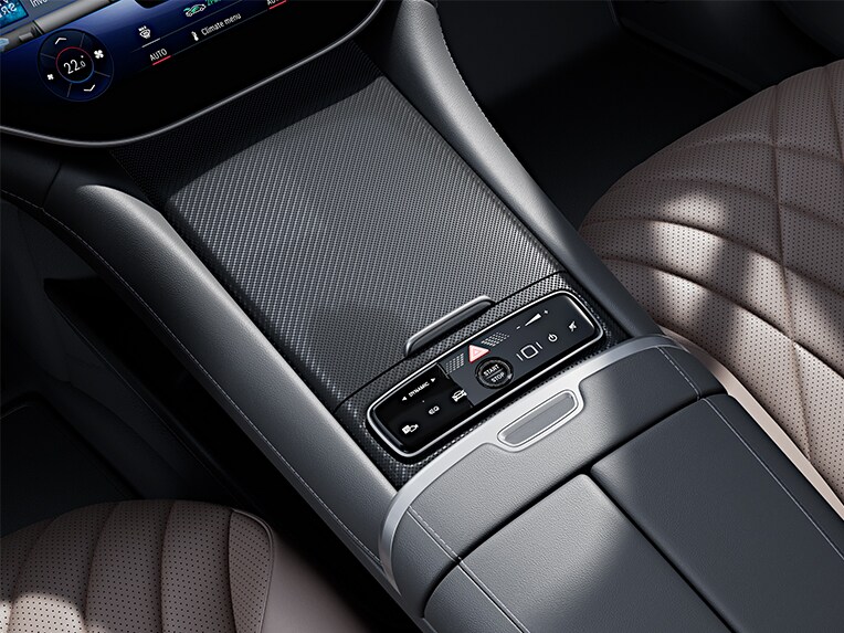 The AMG carbon-fibre trim for the Mercedes-AMG EQE SUV.