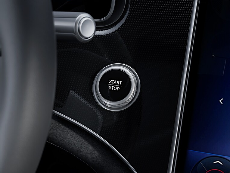 A graphic representation of the KEYLESS-GO Convenience Package in the new EQE SUV from Mercedes-EQ.