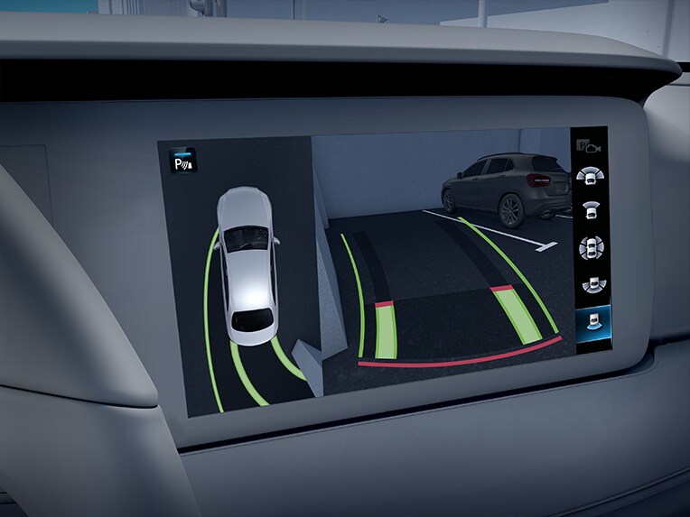 Parking Package with 360° camera in the new EQE SUV from Mercedes-EQ.