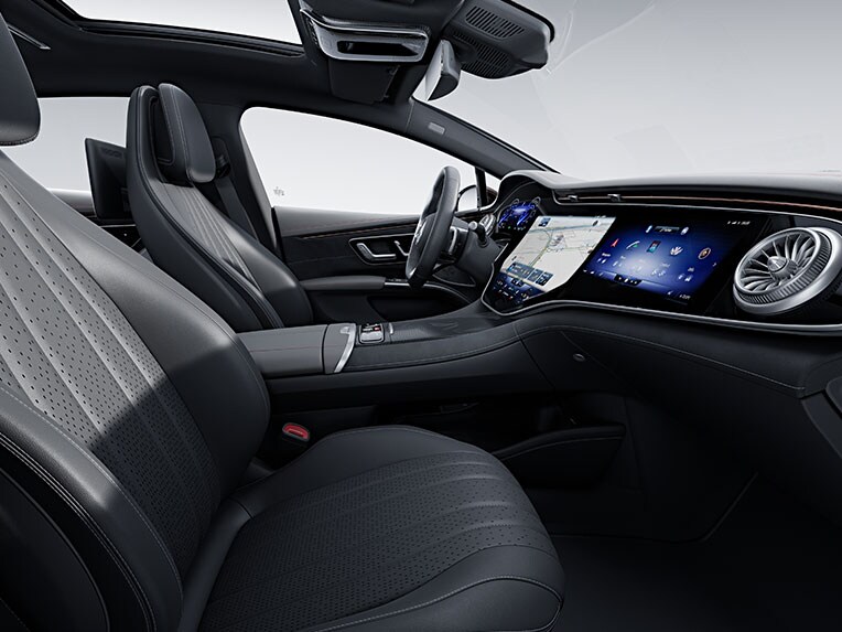 The AMG Line in the interior of the EQS Sedan.