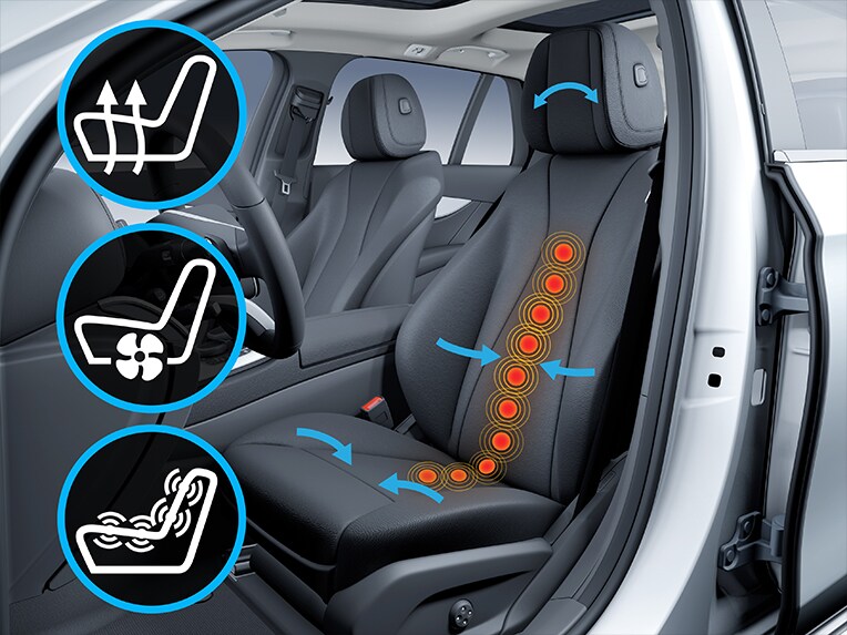 Active Multicontour Seat Package Plus in the Mercedes-Benz all-electric G-Class.