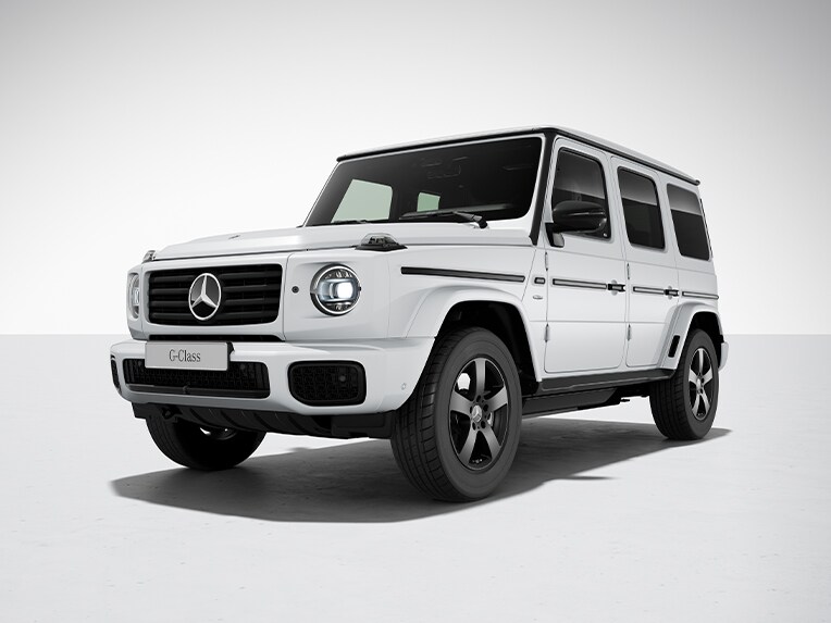 The Mercedes-Benz all-electric G-Class with the Night Package.