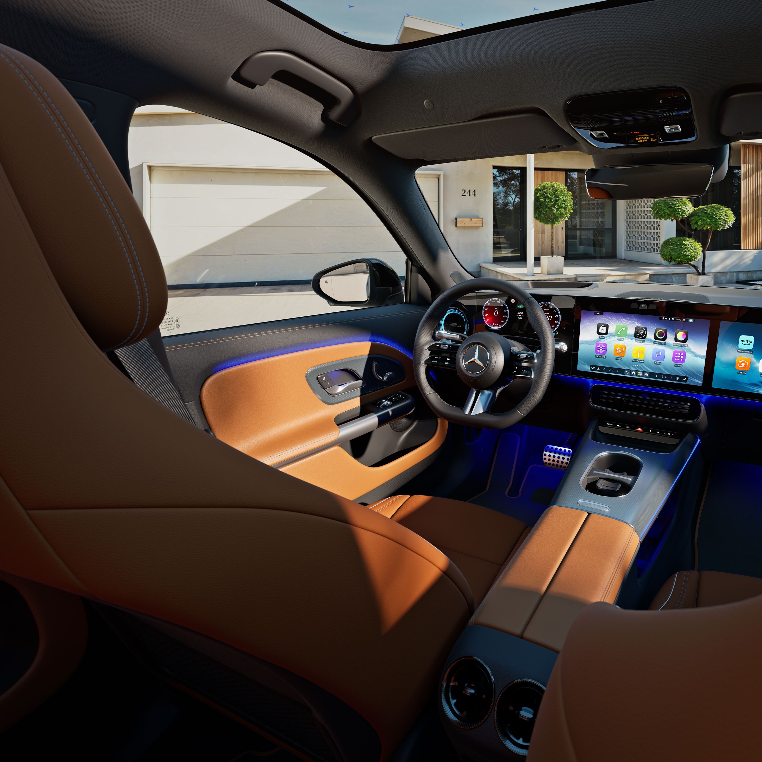 The interior of the new GLB from Mercedes-Benz.