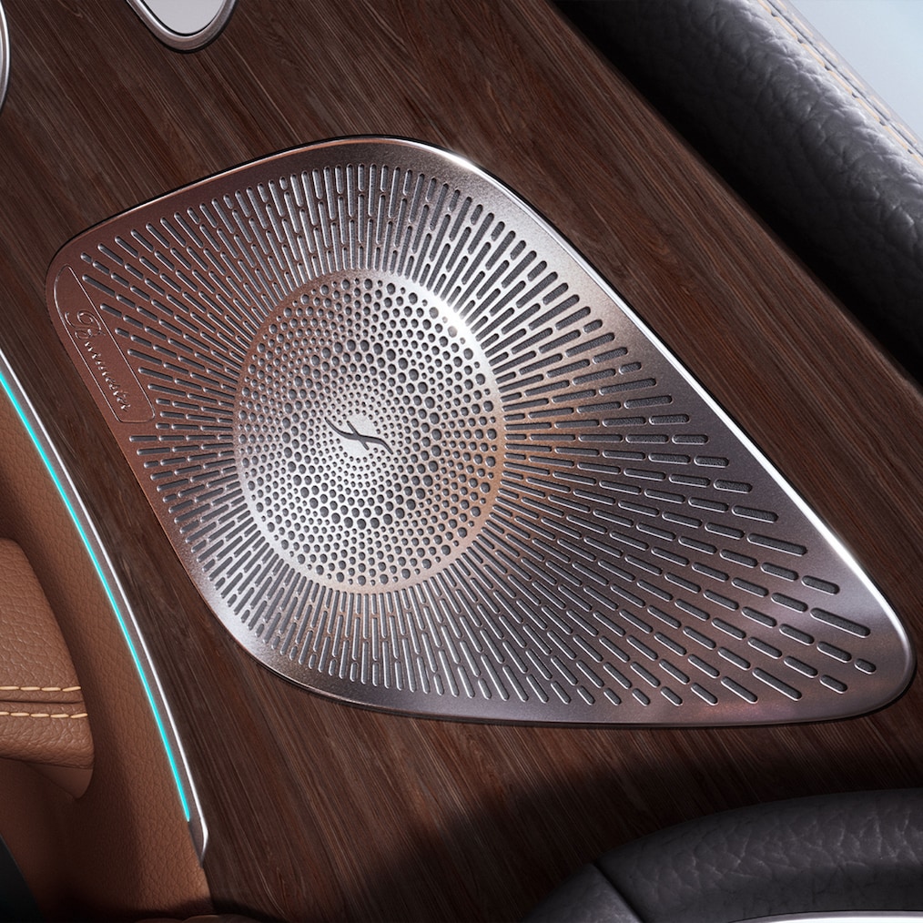 The speakers of the Burmester® surround sound system in the Mercedes-Benz GLE Coupé.