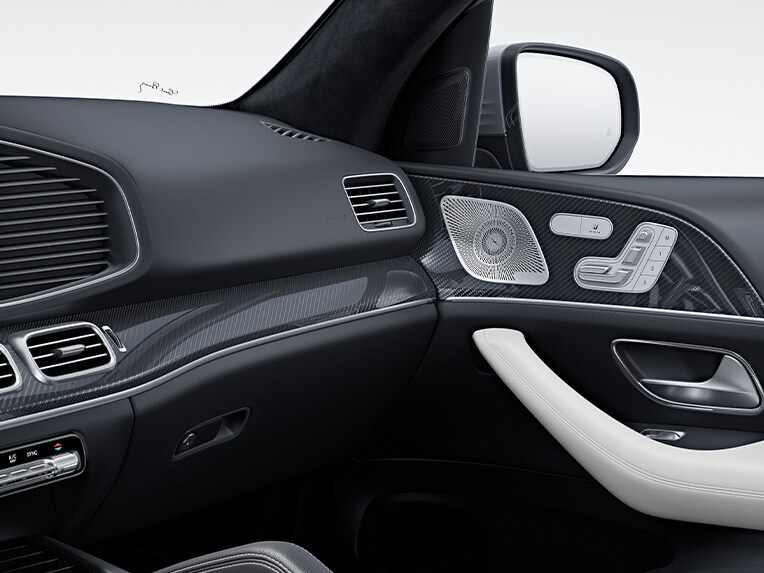 The AMG carbon-fibre trim in the new Mercedes-AMG GLE.
