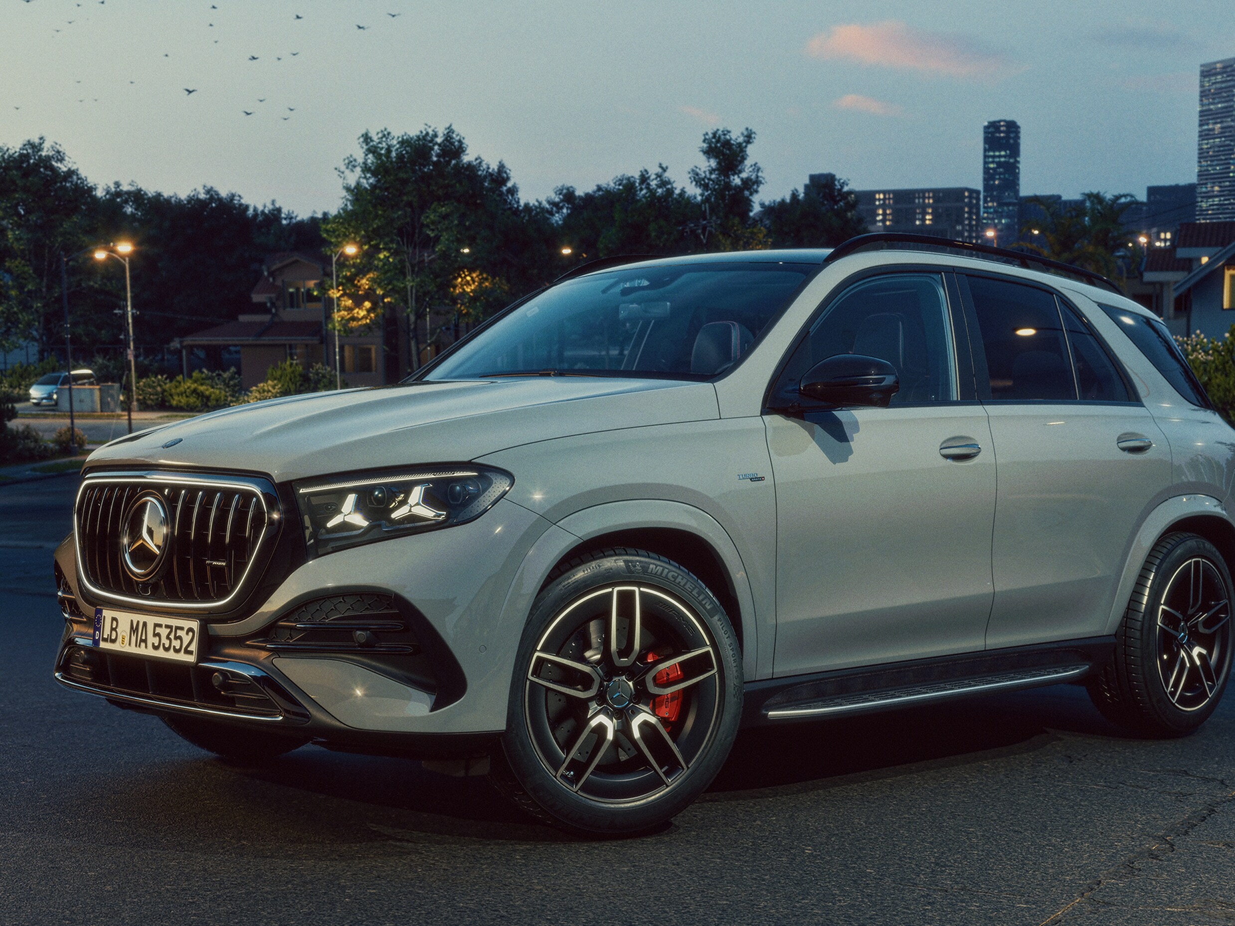 Exterior of Mercedes-Benz GLE SUV.