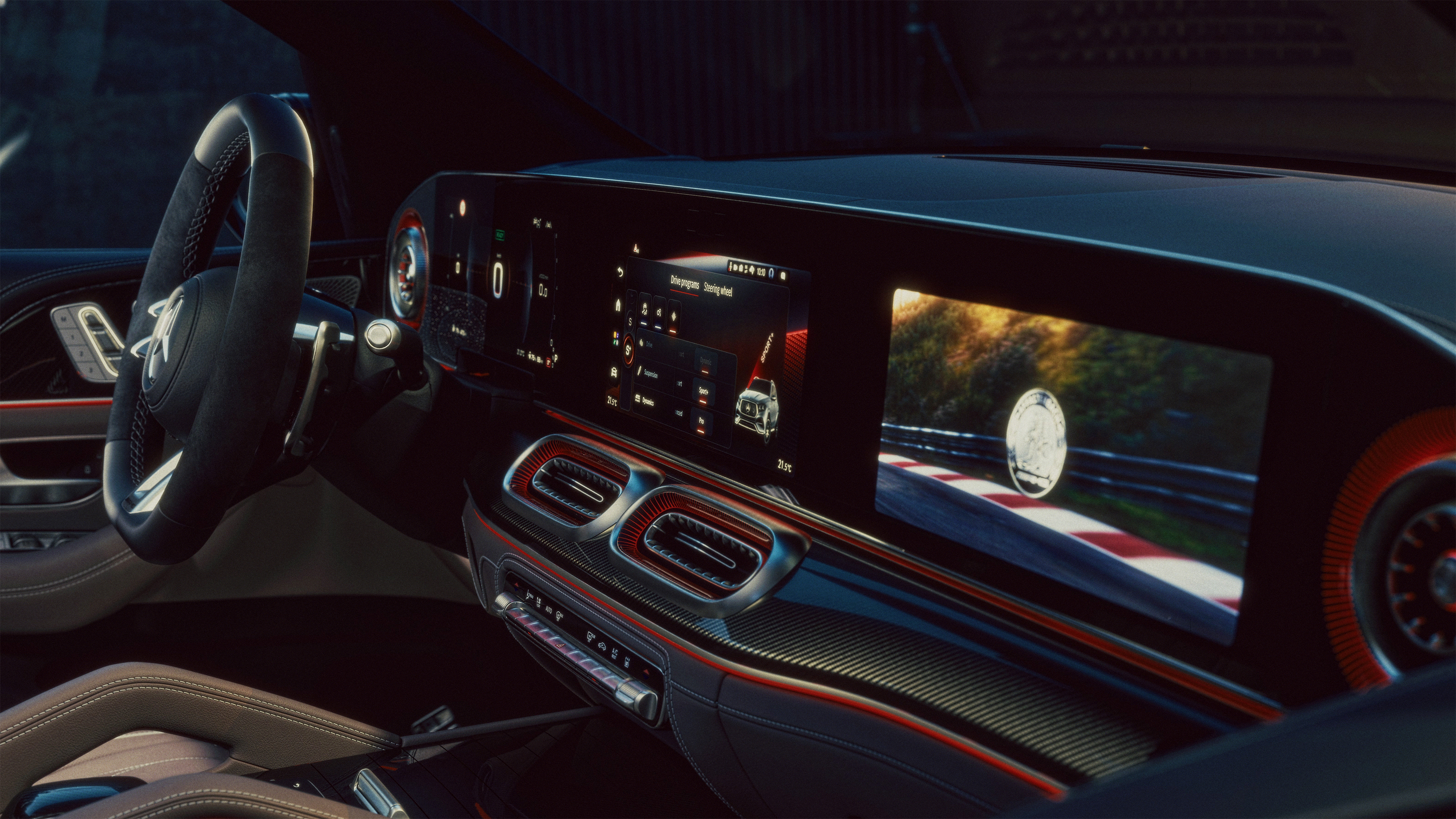 Interior of Mercedes-Benz GLE SUV Interior of Mercedes-Benz GLE SUV.