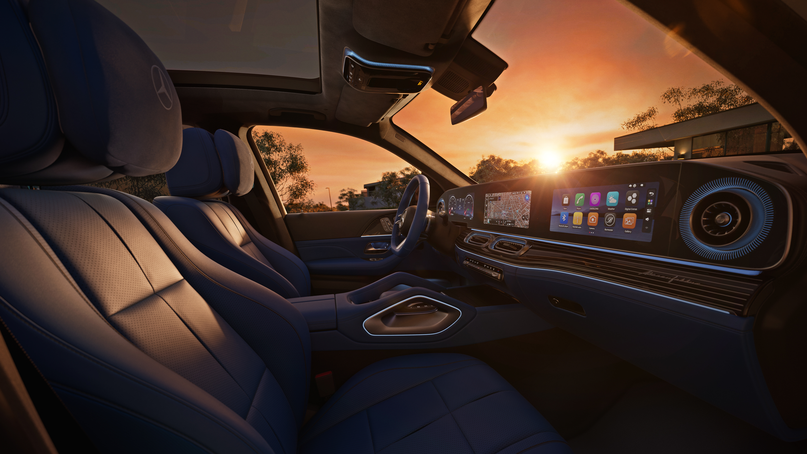 Interior of Mercedes-Benz GLE SUV Interior of Mercedes-Benz GLE SUV.