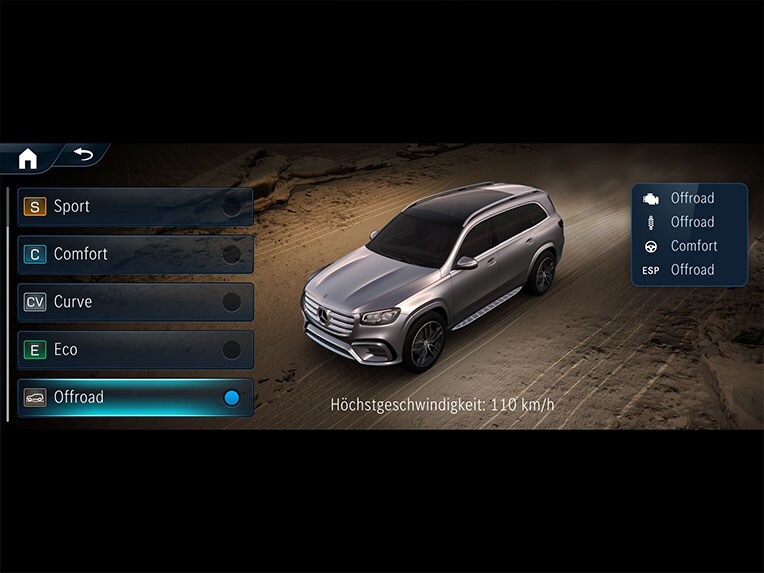 DYNAMIC SELECT of the new GLS from Mercedes-Benz.