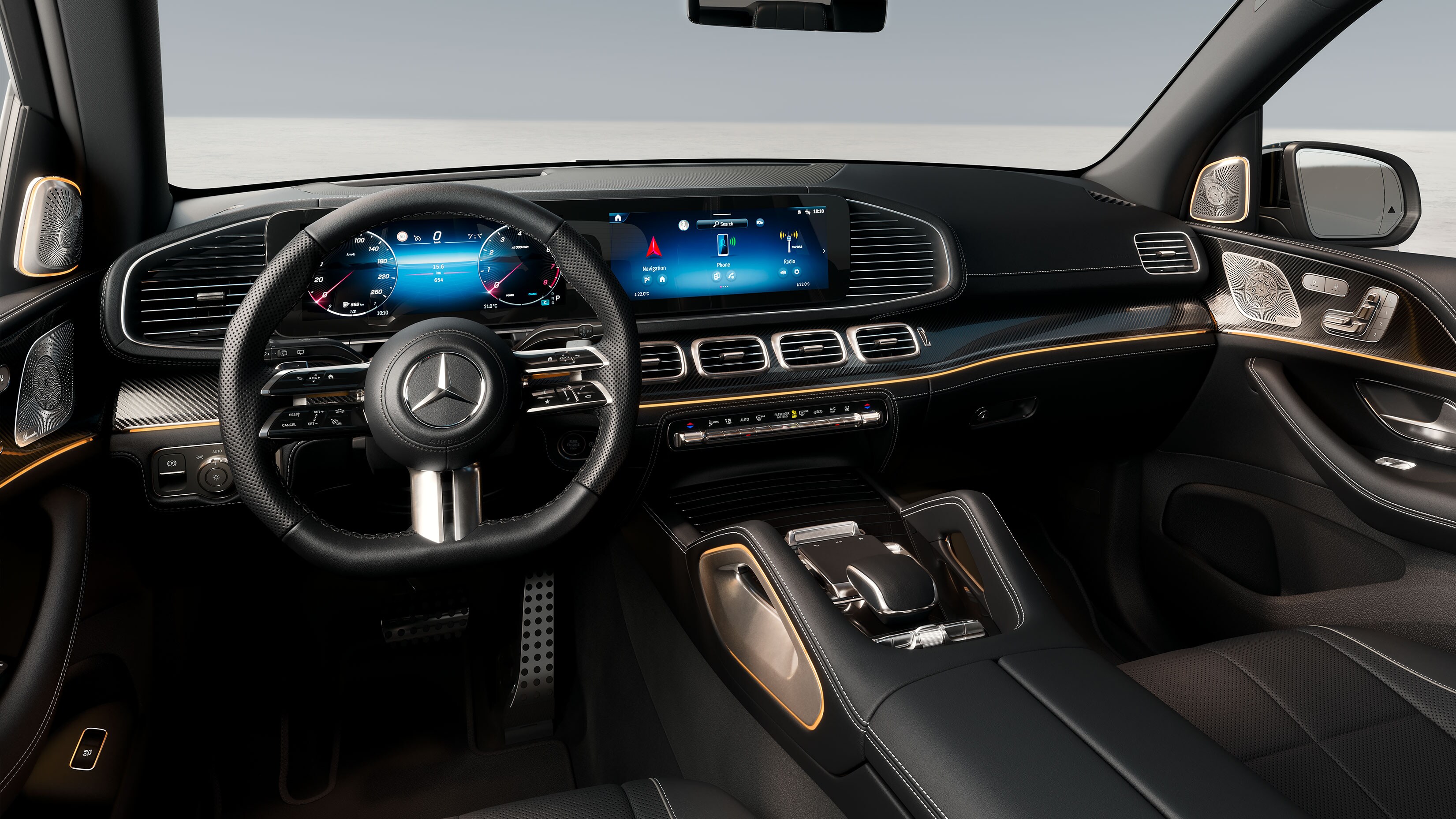 Nội thất của xe GLS mới của Mercedes-Benz.