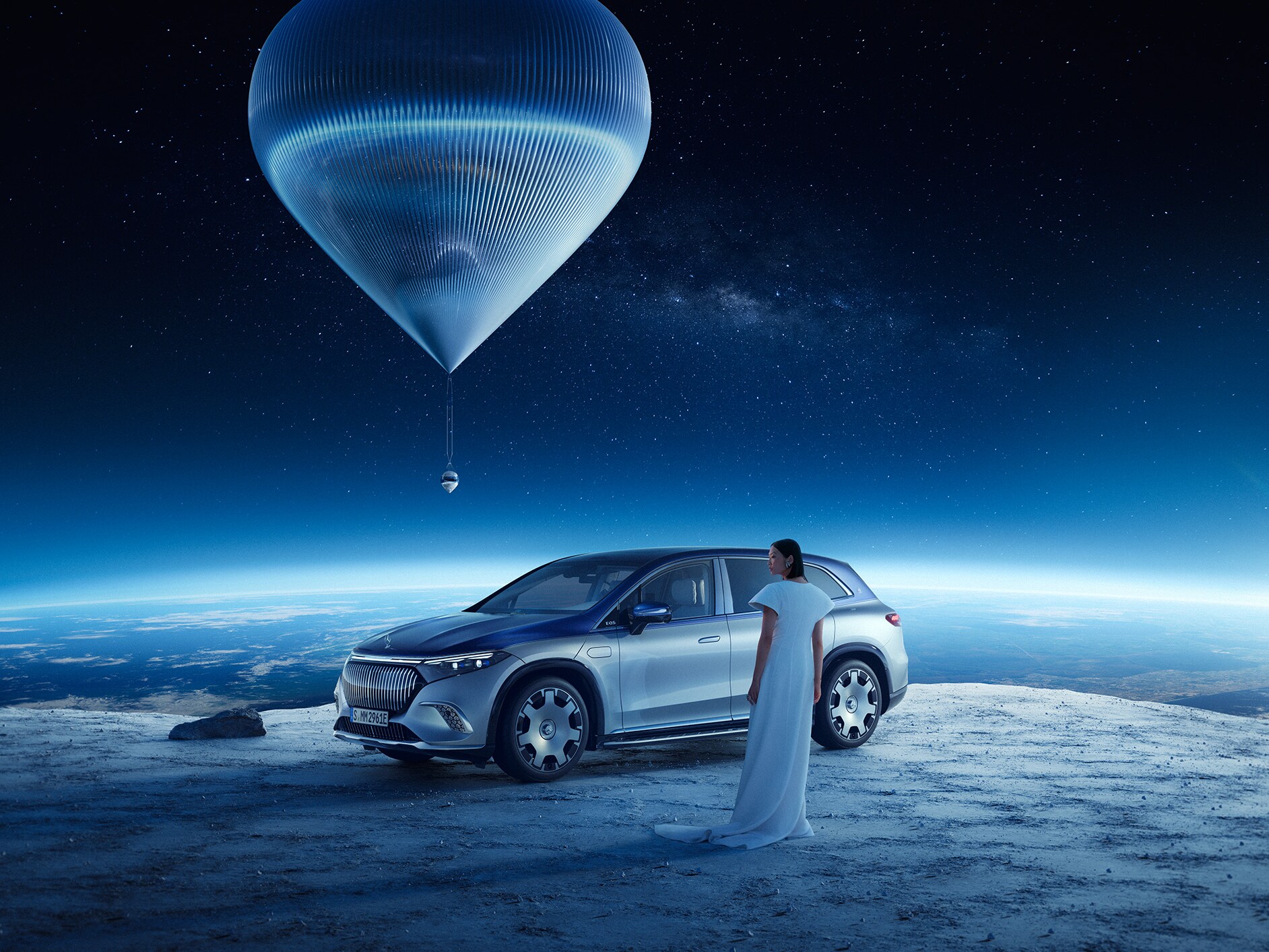 The collaboration of Mercedes-Maybach X Space Perspective.