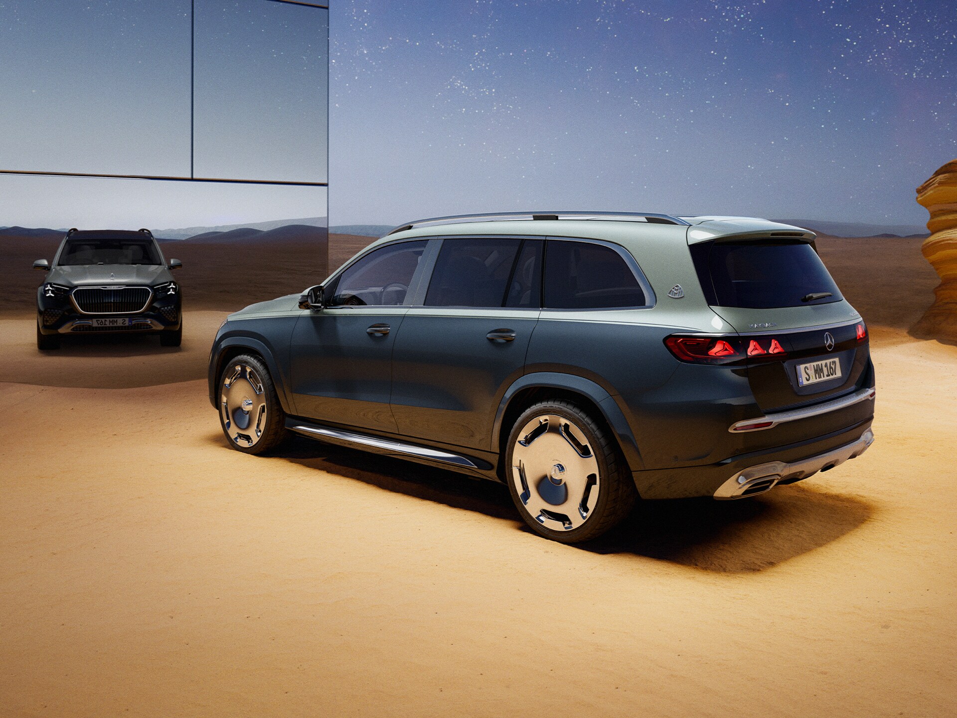 Top view of the Mercedes-Maybach GLS SUV.
