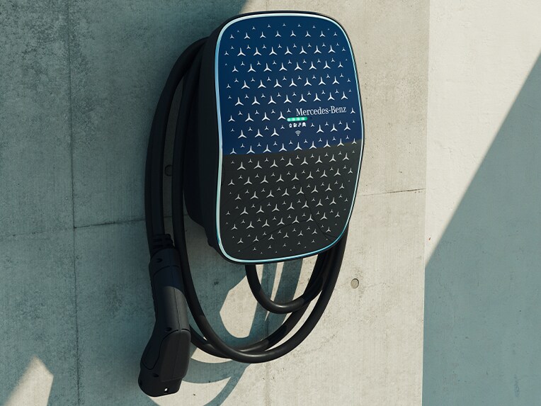 The Mercedes-Benz Wallbox for charging the Mercedes-Maybach EQS SUV.