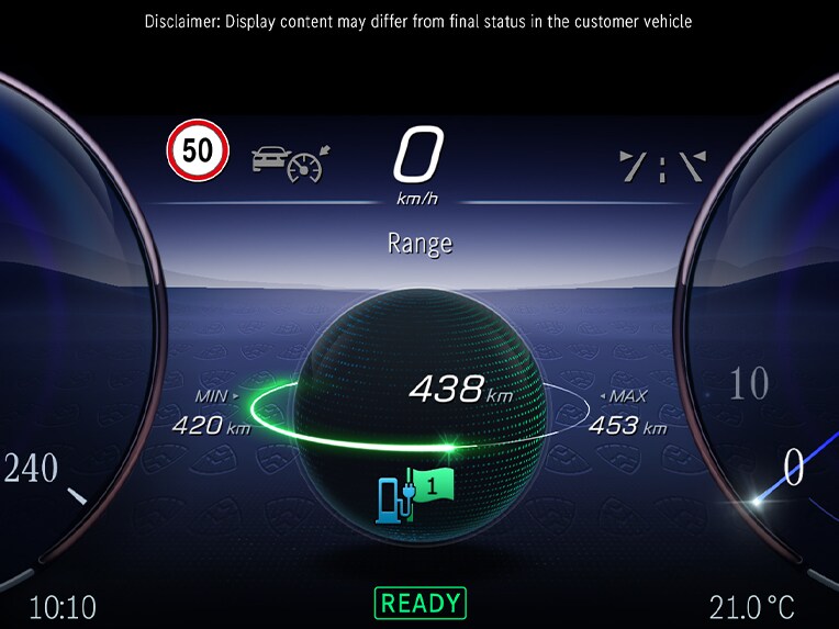 Range Assistant in the Mercedes-Maybach EQS SUV.
