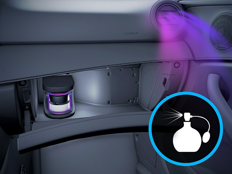Visualisation of the AIR-BALANCE Package in the Mercedes-Maybach EQS SUV.
