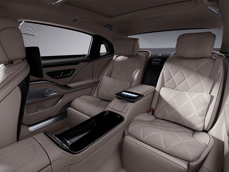 The interior of the Mercedes-Maybach S-Class.