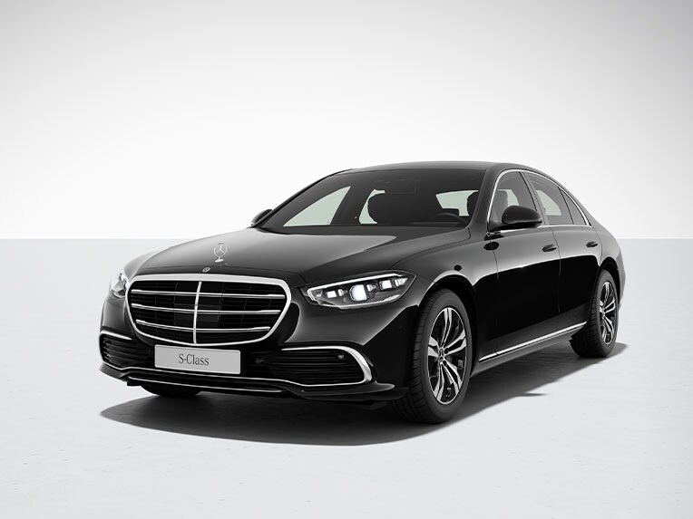 The exterior of the Mercedes-Benz S-Class Sedan with standard equipment.