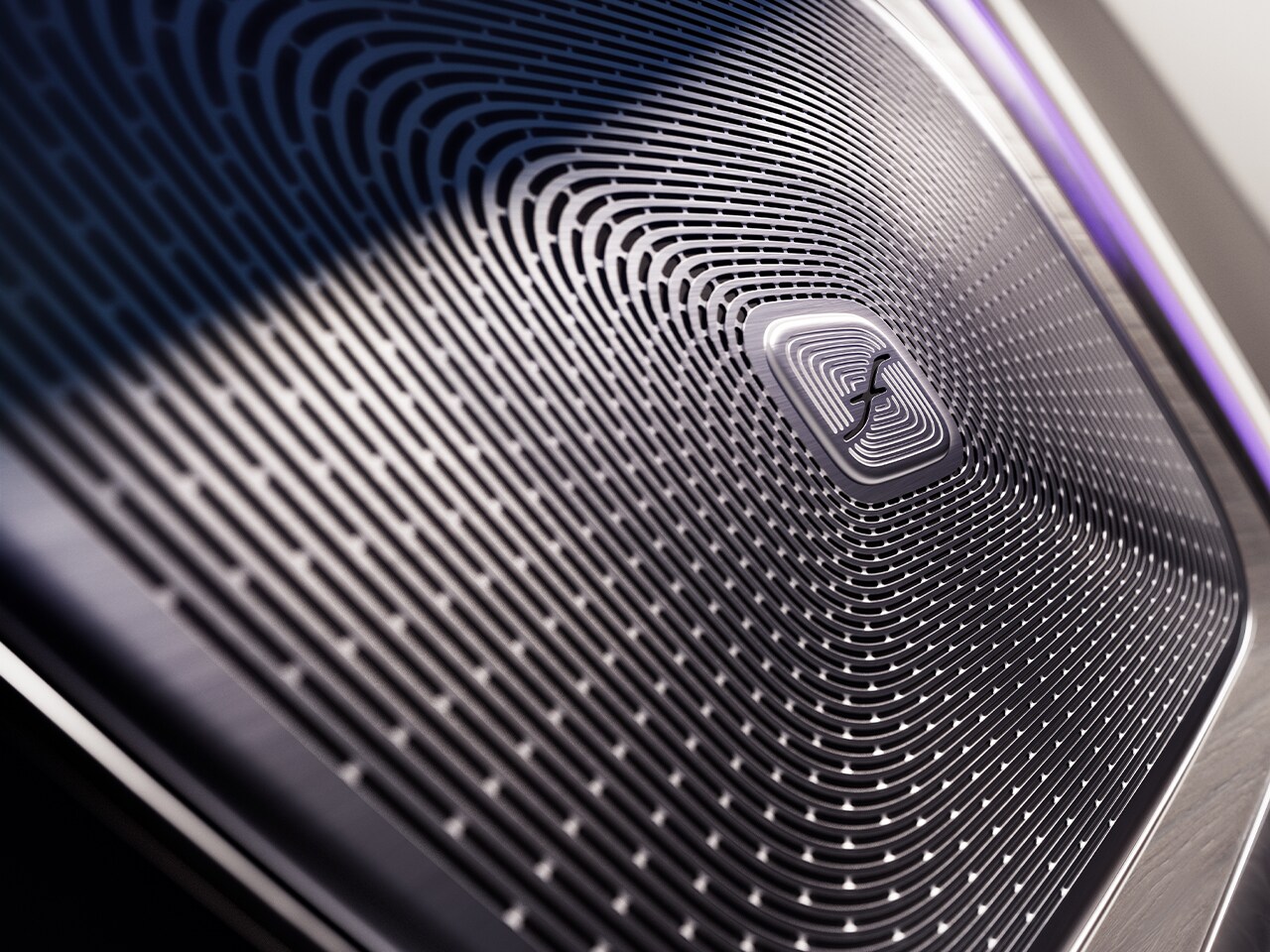 The Burmester® 3D surround sound system with 22 speakers, 750 watts system power, and Dolby Atmos®.