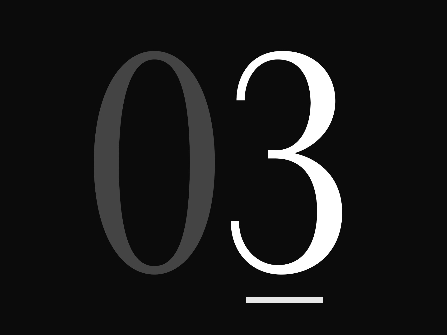 A large number "03".
