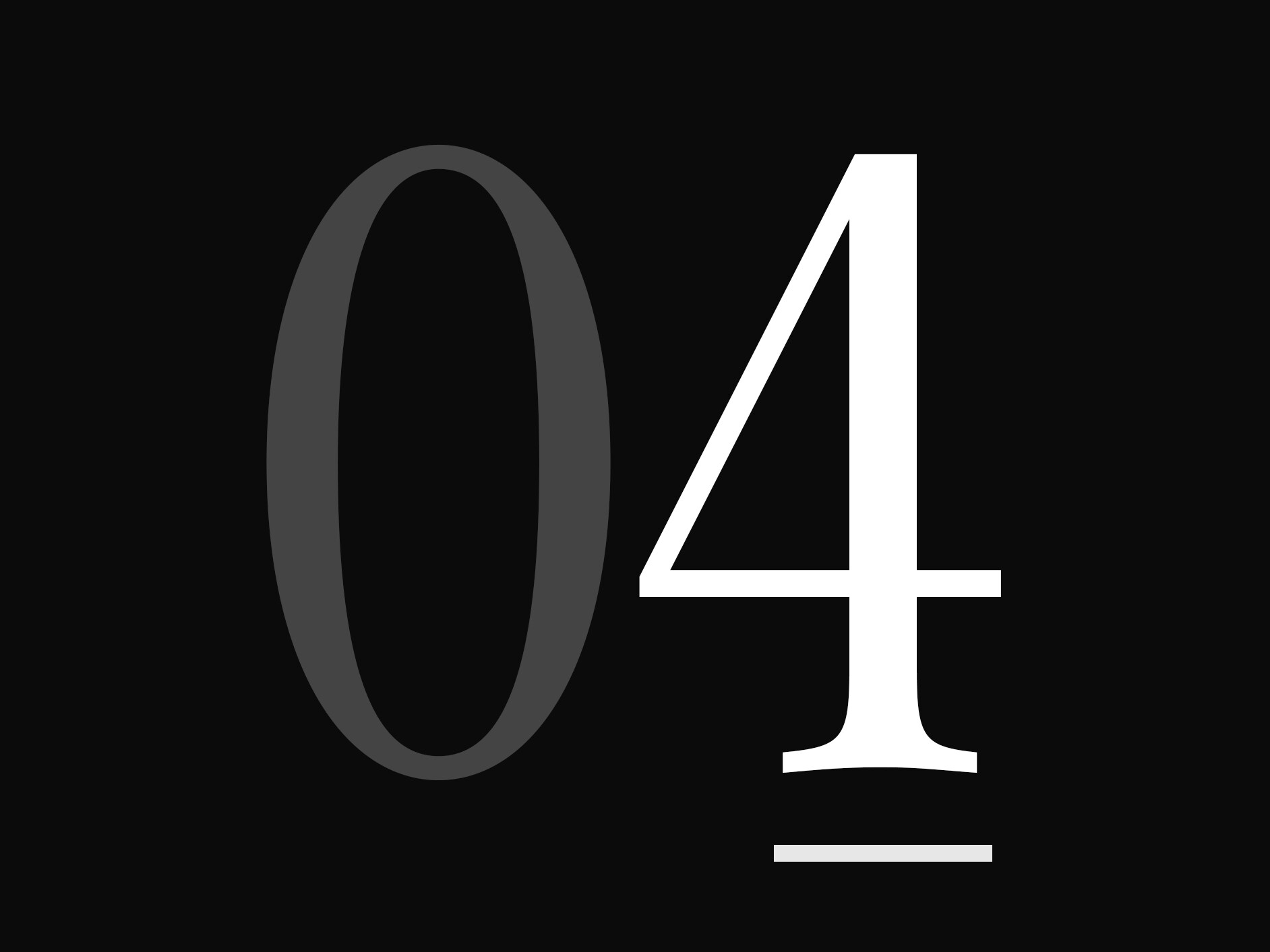 A large number "04".