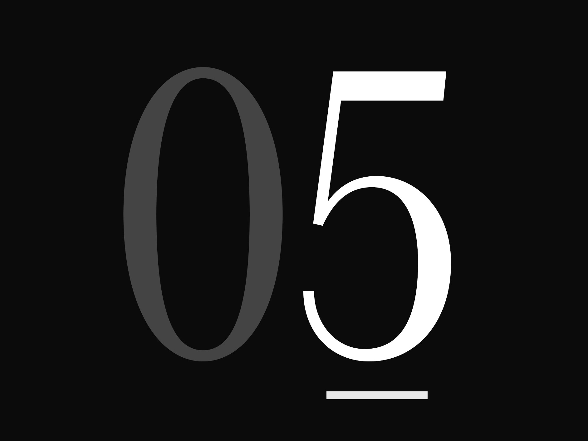 A large number "05".