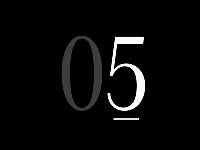 A large number "05".