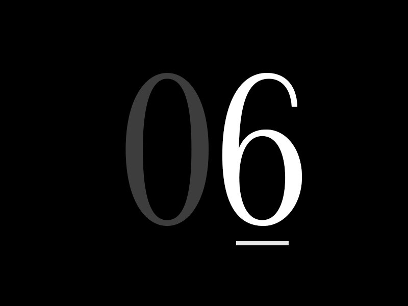 A large number "06".